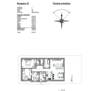 Bungalov 01 - technický výkres 01