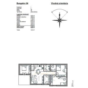 Bungalov 04 - technický výkres 2