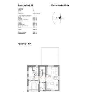 Poschodový bungalov 04 - technický výkres 1