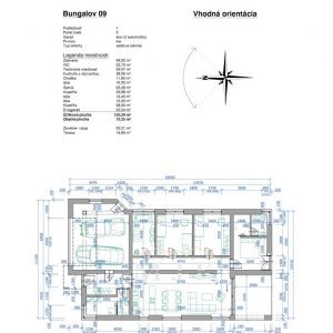 Bungalov 09 - technický výkres 2